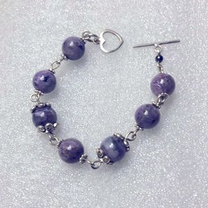 Charoite toggle bracelet